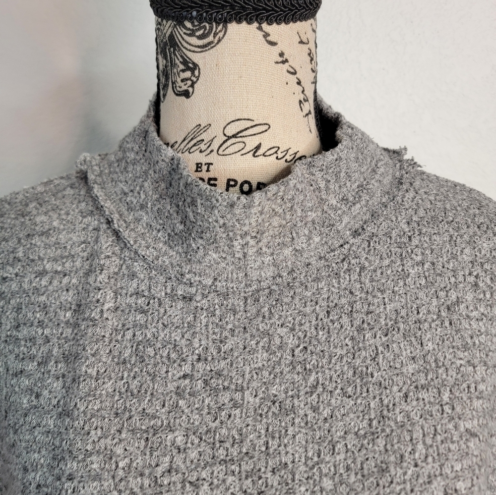 Free People Susie Swit Bell Sleeves Sweater XS Oversized OB664918 Gray Multicolo - Picture 4 of 12